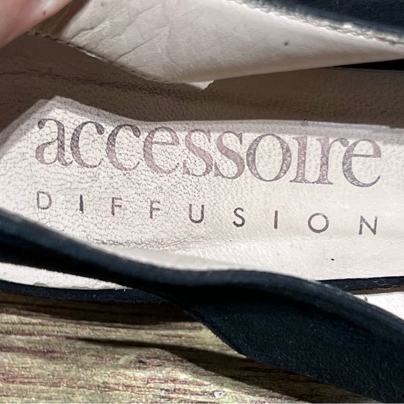 Accessoire Diffusion Black Suede Slingback Black Heels - Picture 8 of 10
